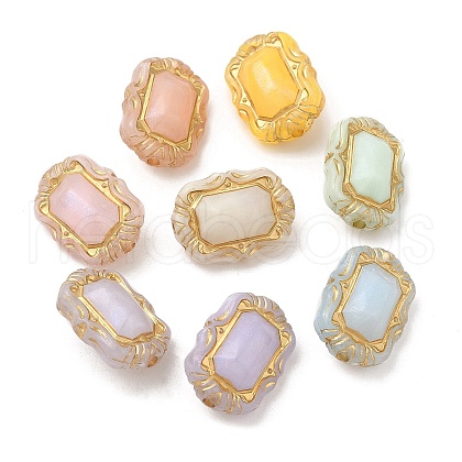 Plating Acrylic Beads X-OACR-C016-12-1