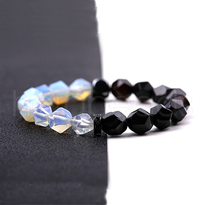 Black Onyx Stretch Bracelets PW-WG53FF8-10-1
