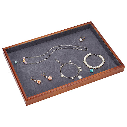 Rectangle Spray Painted Wooden Jewelry Display Trays FIND-WH0152-187B-1