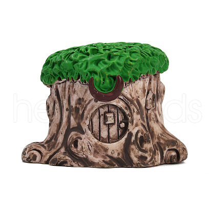 Artificial Tree House Resin Display Decorations DJEW-S002-02B-1