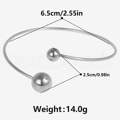 304 Stainless Steel Cuff Bangles JW3616-1-1
