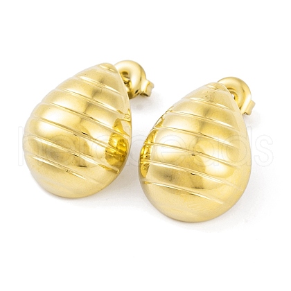 Ion Plating(IP) 304 Stainless Steel Stud Earrings for Women EJEW-A049-08G-1