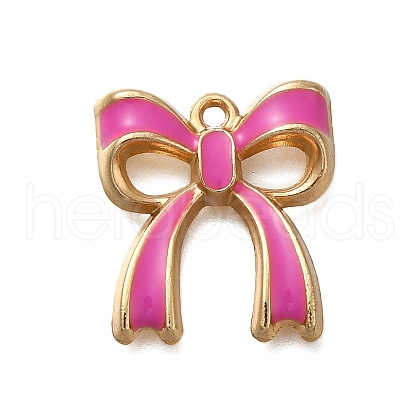 Rack Plating Alloy Enamel Pendants X1-ENAM-S021-04G-E-1