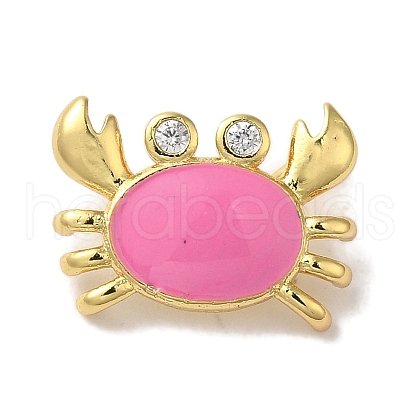 Rack Plating Brass Micro Pave Cubic Zirconia Pendants KK-U027-12-03G-1