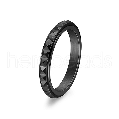 Rotatable Version Korean StyleRotatable Stainless Steel Finger Ring for Men's PW-WGAB2A4-32-1