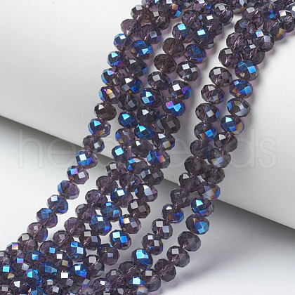 Electroplate Glass Beads Strands EGLA-A034-T6mm-I06-1