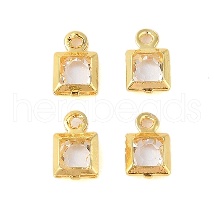 Rack Plating Brass Glass Pendants KK-S385-02G-03-1