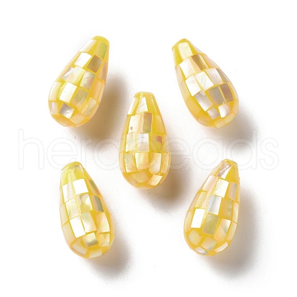Natural Yellow Shell Beads SSHEL-B002-10A-03-1