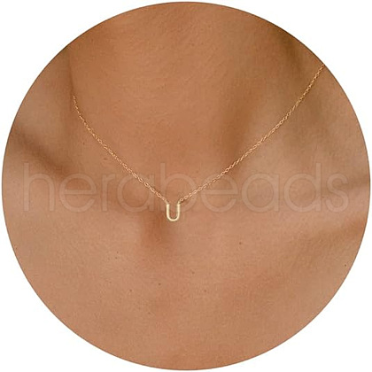 Brass Pendant Initial Necklaces for Women FS-WG1D7F7-08-1