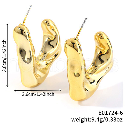 Geometric Shiny Plastic Stud Earrings FD4896-6-1