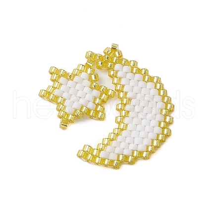 Seed Beads Beaded Charms PALLOY-MZ00270-1
