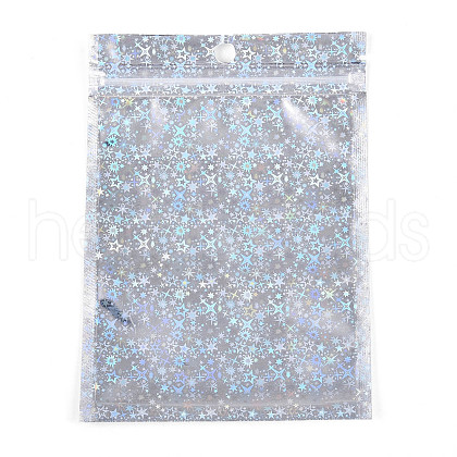Glitter Holographic Star Plastic Packaging Yin-yang Zip Lock Bags OPP-N002-02C-1
