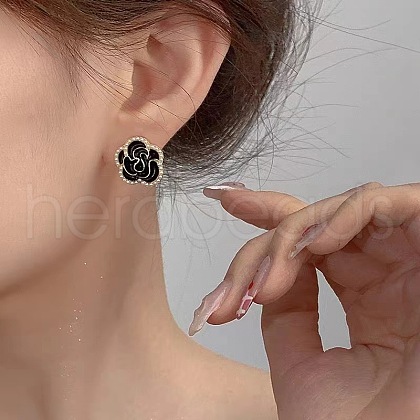 Alloy Enamel Stud Earrings FS-WGE0AD6-52-1