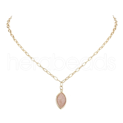 Brass Paperclip Chain Necklaces for Women NJEW-JN04981-1