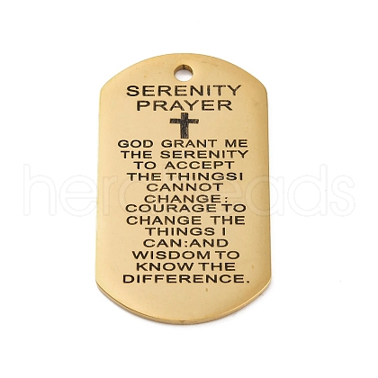 201 Stainless Steel Pendants STAS-R002-02G-06-1