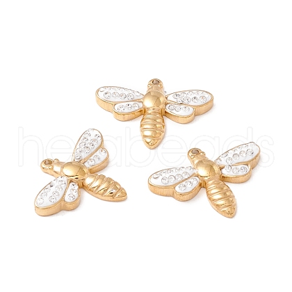 304 Stainless Steel Enamel Pendants STAS-G255-28G-1