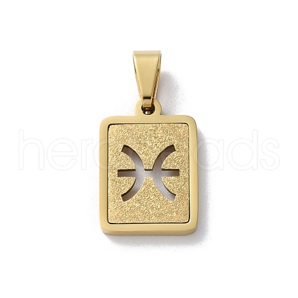 304 Stainless Steel Twelve Constellations Pendants STAS-S152-02G-L-1