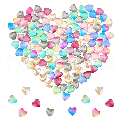   120Pcs 6 Colors Transparent Glass Cabochons GGLA-PH0001-20-1