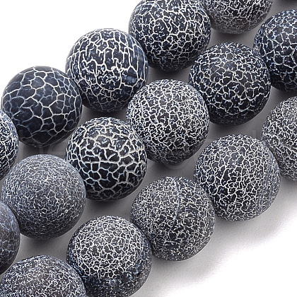 Natural Weathered Agate Beads Strands X-G-S259-05A-8mm-1