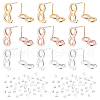 DICOSMETIC 18Pcs 3 Colors 304 Stainless Steel Stud Earring Findings STAS-DC0010-87-1