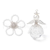 2Pcs 2 Styles Glass Seed Bead Pendants PALLOY-MZ00710-01-1