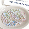 UV Plating Iridescent Acrylic Beads OACR-H038-29-1
