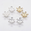 6-Petal Brass Bead Caps KK-F739-15-1