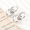 Nuggets Brass Hoop Earrings for Women EJEW-U057-06B-02P-3