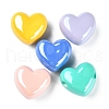 10Pcs 5 Colors Opaque Acrylic European Beads MACR-YW0002-05-2