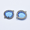 Brass Micro Pave Cubic Zirconia Links ZIRC-G143-02B-A-2