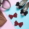   2 Pairs 2 Colors Detachable Bowknot Polyester Ribbon Shoe Decoration AJEW-PH0003-84-2