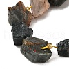 Raw Rough Natural African Bloodstone Beads Strands G-Z087-B07-4
