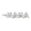 Mother's Day Brass Micro Pave Cubic Zirconia Pendants KK-V007-26P-1