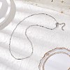 304 Stainless Steel Cuboid Bar Link Chain Necklaces for Women Men NJEW-JN05196-02-1