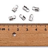 304 Stainless Steel Fold Over Crimp Cord Ends STAS-M009-01B-3