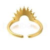 Rack Plating Brass Micro Pave Cubic Zirconia Cuff Rings for Women RJEW-D079-02G-RS-6