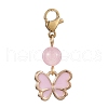 5Pcs 5 Colors Butterfly Alloy Enamel Pendant Decorations HJEW-JM01776-S-2