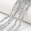 Electroplate Transparent Glass Beads Strands EGLA-A034-T3mm-M16-1