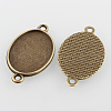 Oval Alloy Cabochon Connector Settings X-PALLOY-N0087-08AB-NF-2