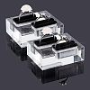 Transparent Acrylic Jewelry Display Stand Ring Showcase Display Holder RDIS-WH0010-02-4