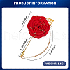 Flower Polyester Ribbon Brooches JEWB-WH20006-02A-2