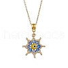 Glass Seed Beads & Handmade Evil Eye Lampwork Star Pendant Necklaces NJEW-MZ00098-01-2