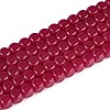 Lab Grown Red Corundum Beads Strands G-G106-N01-03-1