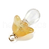 10Pcs Transparent Glass Pendants PALLOY-JF02944-5