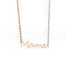 Simple Stainless Steel Mama Link Chain Necklaces for Mother's Day QW8429-9-1