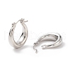 Brass Thick Hoop Earrings for Women EJEW-I270-02P-2