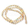 Transparent Electroplate Glass Beads Strands GLAA-Q099-J01-04-2