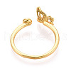 Butterfly Brass Micro Pave Cubic Zirconia Cup Peg Ring Settings KK-N274-11G-3