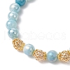 Electroplated Glass Stretch Bracelets BJEW-JB11963-02-3