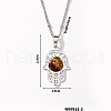 Non-Tarnish Stylish Stainless Steel Hamsa Hand Pendant Necklace Fashion Jewelry for Women ZT9341-2-1